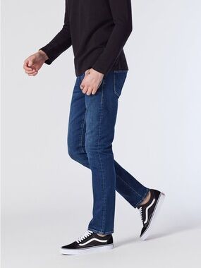 Mavi Jake Slim Leg Jeans 36x32 Dark Brushed Athletic Blue Quiet Luxury